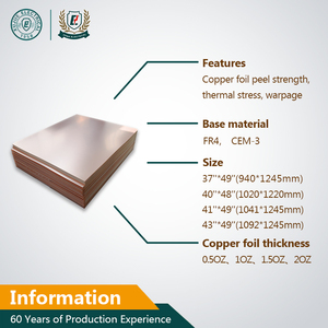 FR4 époxy résine 0.8mm <span class=keywords><strong>multicouche</strong></span> PCB stratifié ultra-<span class=keywords><strong>mince</strong></span> 1.2mm CEM-3 double face CCL - Product Image 2