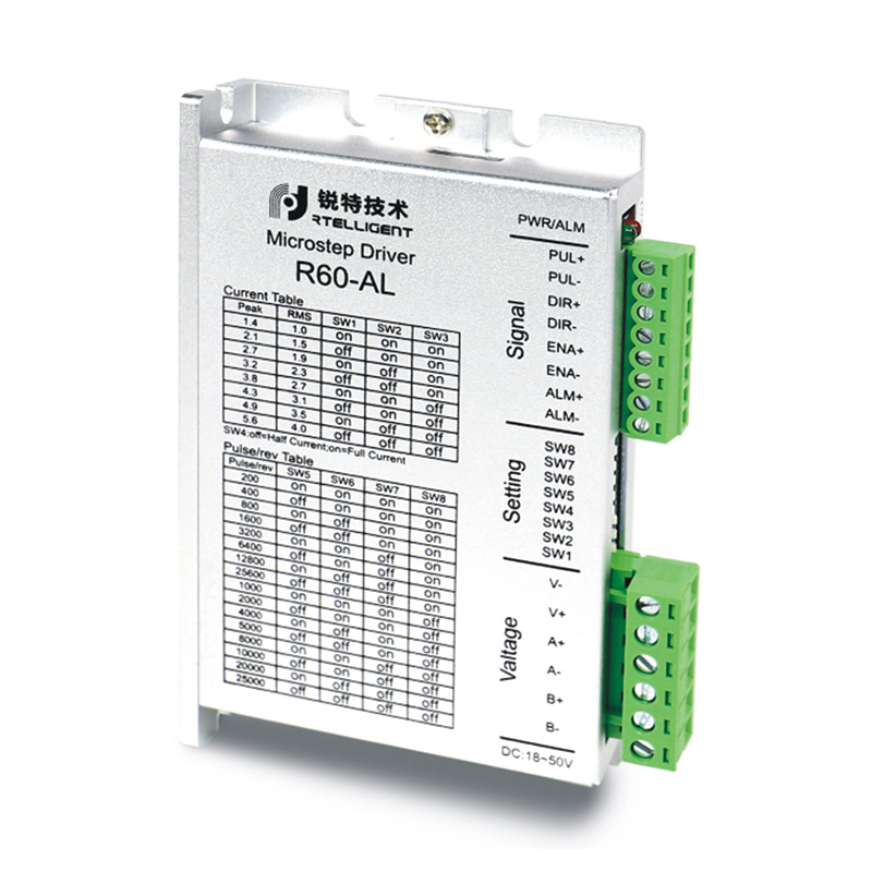 R60-AL Hybrid 1,4-A 24-50 В постоянного тока Драйвер шагового двигателя 2 фазы с выходом сигнализации для ЧПУ