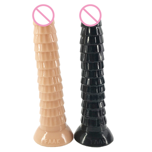 FAAK 29cm 10.59\" 4.7cm Enorme Giocattolo Anale in Silicone Realistico Plug Anale Flessibile a Forma di Pagoda Grande Dildo per Donne e Uomini - Product Image 2
