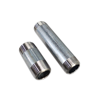 Tubería de hierro fundido malleable y accesorios de tubería king pezón, accesorios de tubería galvanizados de gran diámetro, pezón largo, venta al por mayor
