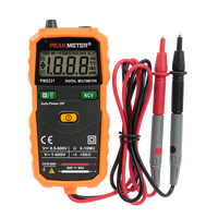 Smart PEAKMETER PM8231 Multimeter Digital Otomotif Layar LCD 600V DC/AC Lampu Latar Akurasi 0.5% Kontinuitas Resistansi 10MOhm