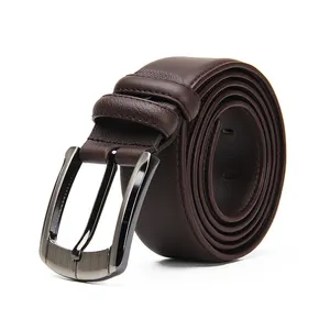 Wholesale custom luxury vintage cowhide waist belt High quality pin buckle Genuine Leather man needlepoint wide belt