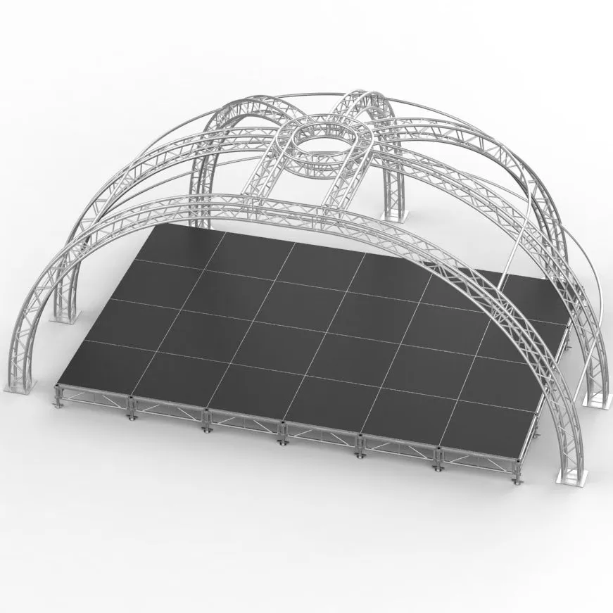 Nieuwe ontwerp aluminium Halfronde podium spanten voor concert