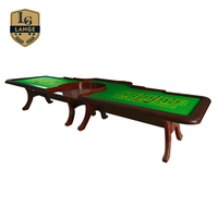 Grande table de roulette américaine de luxe en bois véritable