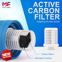 Bouteille d'eau pliable en Silicone, ml sans échantillon, personnalisé, écologique, bouteille d'eau pour sport avec filtre
