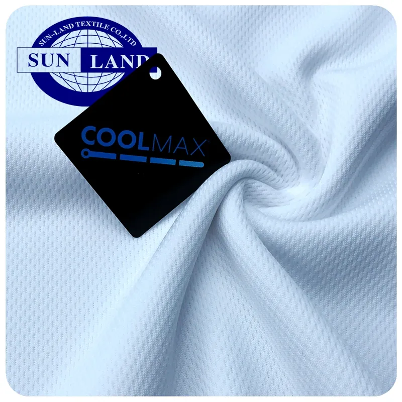 Coolmax-tela de malla con diseño de ojo de pájaro, tejido de poliéster 100, ajuste seco