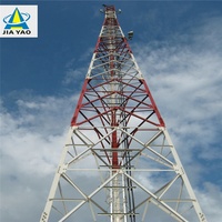 Mât de Télécommunication à Treillis Angulaire en Acier à 3 Jambes, Tailles 20 25 30 35 40 42 45 48 50 52 55 60 65 Mètres