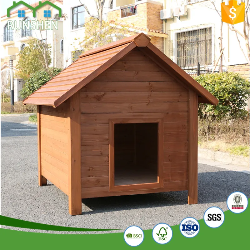 Fábrica hecho precio razonable lujo compuesto de madera Casa de perro