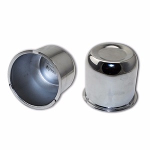 Cubierta de cubo de rueda de 71mm, cubierta de cubo de coche cromado plateado, etiquetas centrales de control de rueda - Product Image 1