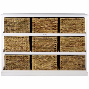 Unité de rangement <span class=keywords><strong>3x3</strong></span> - 9 tiroirs avec paniers en jonc de mer - Product Image 4