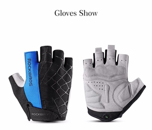 ROCKBROS Bici da <span class=keywords><strong>Uomo</strong></span> <span class=keywords><strong>Guanti</strong></span> <span class=keywords><strong>Mezzi</strong></span> della Barretta ciclismo Unisex Abbigliamento Ciclismo <span class=keywords><strong>Guanti</strong></span> Antiurto Traspirante MTB Della Bicicletta Della Montagna - Product Image 3