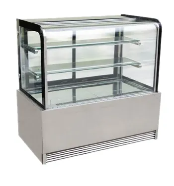 Three-layer open door display cake refrigerator showcase with straight arc angle