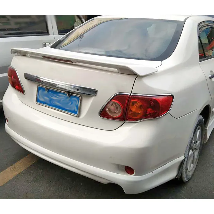 ABS spoiler for old corolla 2003 to 2013 rear trunk wing with led stop signal light