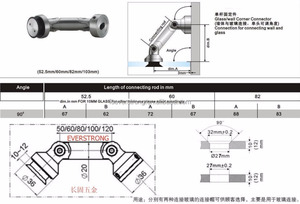 Everstrong <strong>Glass</strong> Partition Hardware Fittings N002 Adjustable Wall to <strong>Glass</strong> <strong>Connector</strong> - Product Image 3