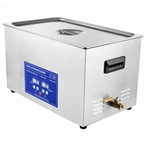 Limpador de banho ultrassônico digital, benchtop de aço inoxidável 20l, limpador de banho