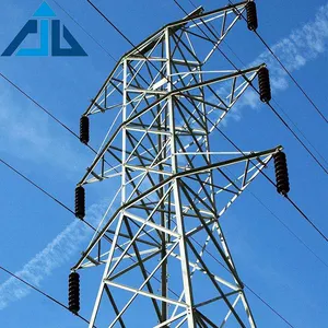 Novo design profissional de energia elétrica de circuito duplo torre em treliça de aço do ângulo