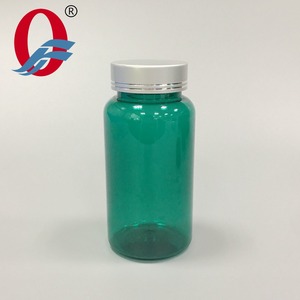Botellas de plástico para pastillas medicinales, cápsula farmacéutica, tableta, botella de embalaje, tapón de rosca con presión, aluminio, 150ml, PET verde - Product Image 1