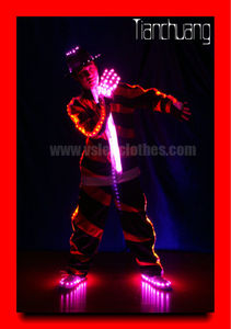 Couleur changement led vêtements Michael Jackson de danse de scène led costume, Michael Jackson gants lumineux - Product Image 4