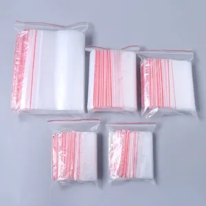 HOYO Tùy Chỉnh Kích Thước Trong Suốt Không Thấm Nước PE Minh Bạch Zipper Bag Zip Khóa Túi Cho Thực Phẩm Túi Nhựa