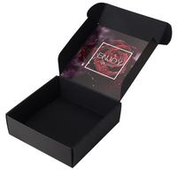 Customized logo Printing Perfume Paper Packaging Box Black Shipping Corrugated Cardboard Mailer Box for Emballage Carton