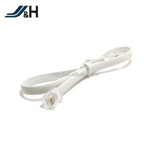 Câble téléphonique noir RJ12 vers RJ12 Connecteur 6P6C RJ12 Câble plat de raccordement - Product Image 3