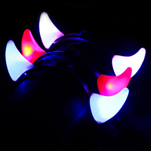 Corna da Diavolo Luminose con Fascia LED per Costume di Halloween, Decorazioni per Feste di Capodanno, Corna Stampate da 9 Pollici, 3000 Pezzi - Product Image 4