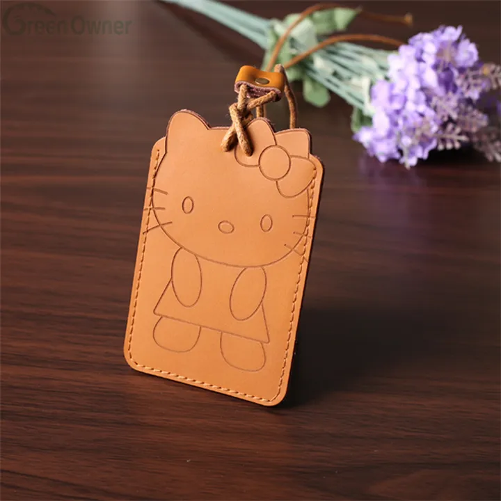 Lovely Mini Wallet Card Holder Key Chain with Optional Clear ID Card Case Luggage Tag Student ID Badge Holder