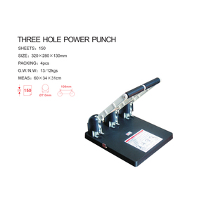 WIDENY Office Stationery新DesignデスクトップMetal 3 Hole 150シートLetter Paper Puncher