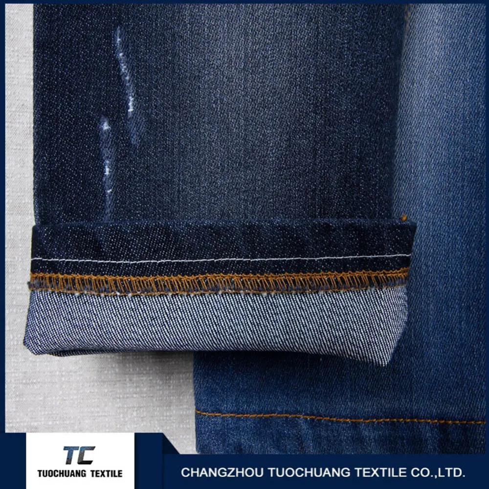Di stirata Del Denim Dei Jeans del Panno del Tessuto 9.2oz denim 95% cotone 5% spandex tessuto a maglia