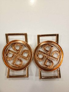 redondo metal acceserios para <span class=keywords><strong>calzados</strong></span> y zapatos con brillante dorado - Product Image 1