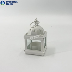 <span class=keywords><strong>Mini</strong></span> Faroles de <span class=keywords><strong>Metal</strong></span> para Velas de Té de 4.3 Pulgadas, Color Blanco - Product Image 5