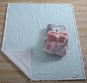 Double Layer Whole Sale Gold <strong>Star</strong> Printed Sherpa <strong>Blanket</strong> Thick Heavy Swaddle Stroller <strong>Blanket</strong> - Product Image 2