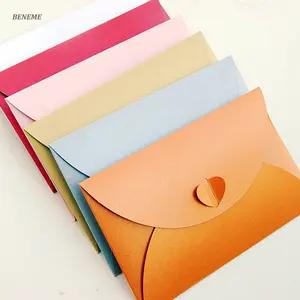 Die Cutting Thick Shiny Paper Fancy Gift Card Holder Envelope Wholesale with Butterfly Sealing