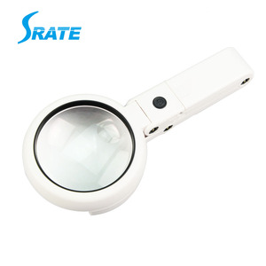 5X <span class=keywords><strong>Handheld</strong></span> Vergrootglas Verlichte Desktop Vergrootglazen Met 8 Led Verlichting & Opvouwbare Handvat Vergrootglas