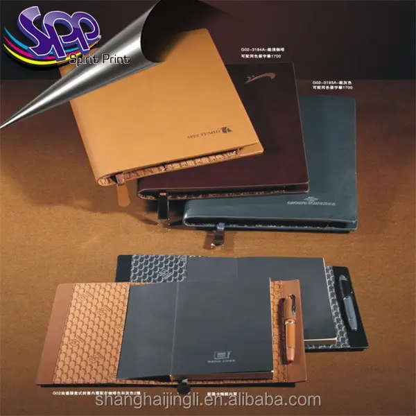 2015 escola de design da capa do diário de couro notebook note book revistas atacado