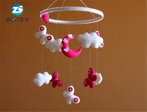 Design alla moda di Colore Rosa del bambino mobile della ragazza nursery cellulari Farfalla Luna e le nuvole Mobile per il bambino - Product Image 2