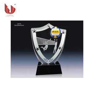 Volleyball glass trophy