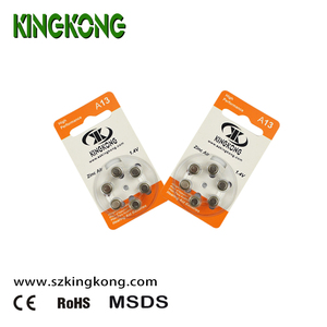 Kingkong מותג <span class=keywords><strong>1.4v</strong></span> מכשיר שמיעה סוללה <span class=keywords><strong>A13</strong></span> PR48 עבור מכשירי שמיעה 6pcs לכל כרטיס לכיב חבילה עבור הקמעונאי - Product Image 2
