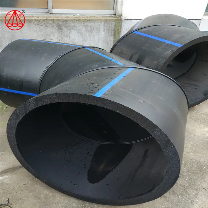 Jiangte 100% vật liệu mới mông hàn hdpe phụ kiện đường ống uốn cong 45 độ khuỷu tay