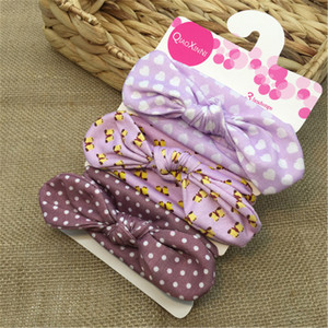 Della fabbrica del commercio all'ingrosso di stampa personalizzata <span class=keywords><strong>per</strong></span> bambini accessori <span class=keywords><strong>per</strong></span> <span class=keywords><strong>capelli</strong></span> wrap set <span class=keywords><strong>fascia</strong></span> del bambino 3pcs turbante annodato della ragazza hairbands - Product Image 5