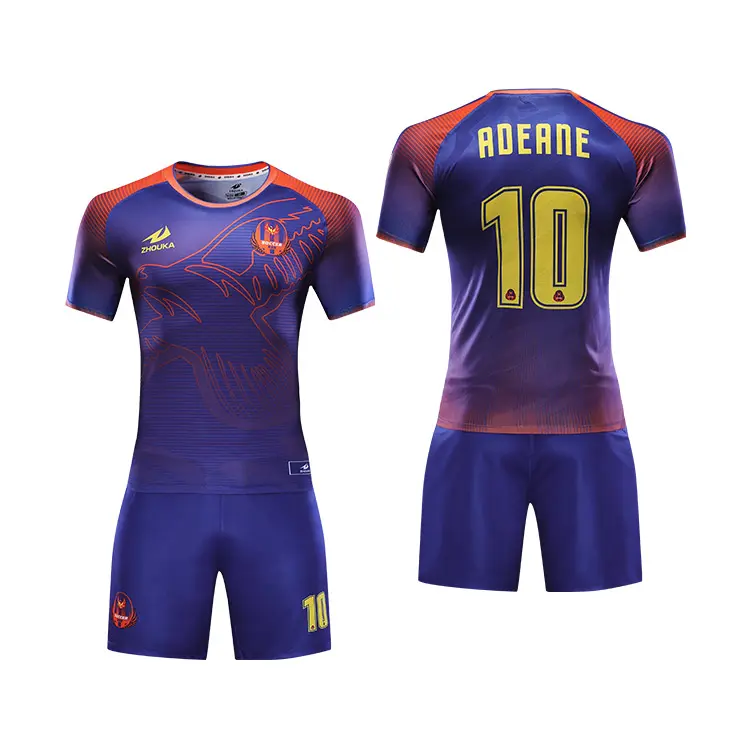one to one design soccer uniform custom purple football team kits