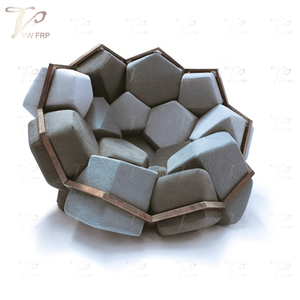 Poltrona Nordica in Tessuto a Nido d'Ape, Sedia Componibile Poligonale per Arredamento Casa, Soggiorno, <span class=keywords><strong>Divano</strong></span> - Product Image 2