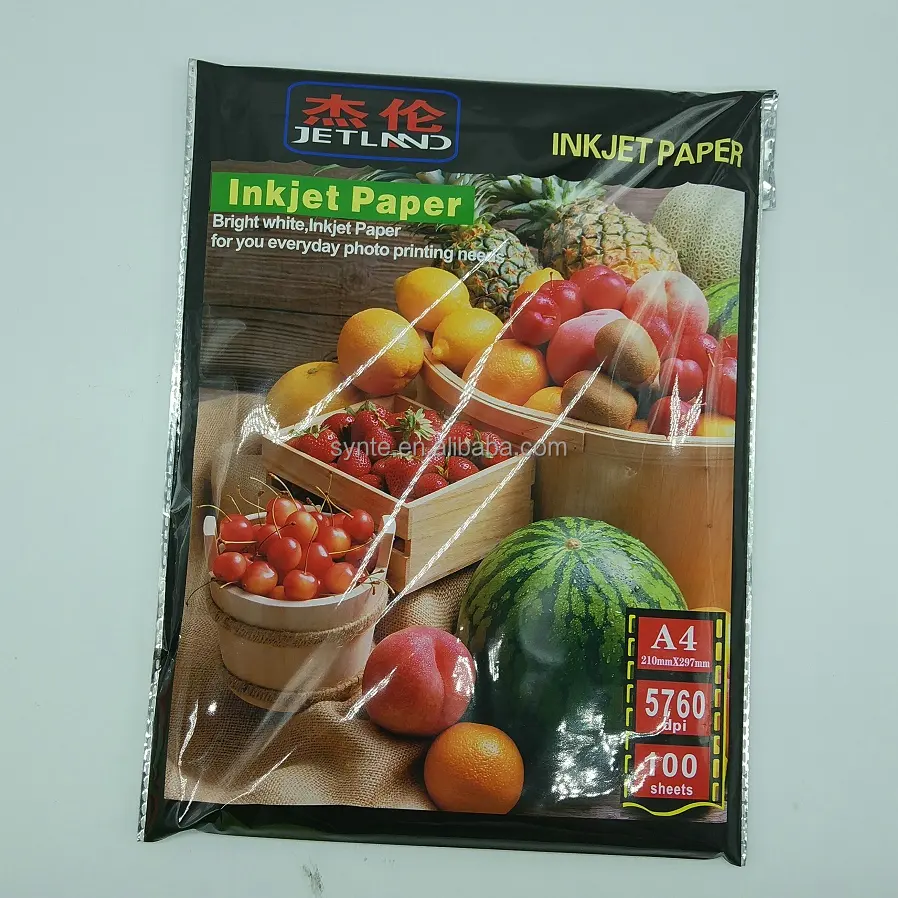 100% Water-resistant Jetland Inkjet High Quality Glossy Photo Paper A4 210 GSM 20 Sheets Per Pack