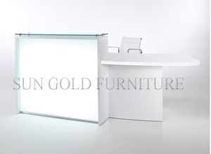 Popular Simple Design Orange and <strong>White</strong> <strong>Small</strong> Salon Reception <strong>Desk</strong> - Product Image 5