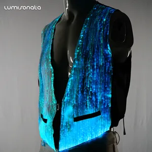 Latest Fashion Fiber Optic Luminous Glow in the Dark LED Vest