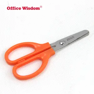 Orange Promotional cheap price PP TPR handle safety school student stationery hand tools office scissors in scissors