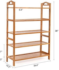 <span class=keywords><strong>Scarpiera</strong></span> in <span class=keywords><strong>bambù</strong></span> <span class=keywords><strong>scarpiera</strong></span> per ingresso a 5 livelli organizzatore di stoccaggio scaffali autoportanti - Product Image 5