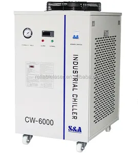 S & A CW-6000AH การดูดซึมความร้อนหน่วยระบบทำความเย็นสำหรับหลอดเลเซอร์ Co2น้ำเย็นอุตสาหกรรมเครื่องทำน้ำเย็นเลเซอร์