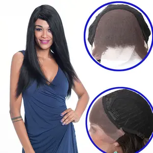 Peruca frontal 360, 14 polegadas 150 densidade cabelo liso suíço cabelo humano brasileiro