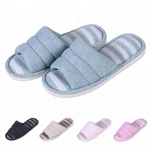 Women's Soft Indoor Slippers Open Toe Cotton Memory Foam Slip on Home Shoes House Slippers